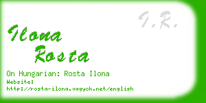 ilona rosta business card